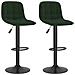 Lusso Casadino -  Sgabelli Da Bar 2 Pz Verde Scuro In Velluto - Foto miniatura 1