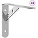 Lusso Casadino -  Staffe Per Mensola 4 Pz 20x2,5x14 Cm In Acciaio Inox Argento - Foto miniatura 1