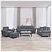 Set di Divani 4 pz con Cuscini Grigio Scuro in Velluto - Foto miniatura 2