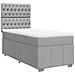 Giroletto a Molle con Materasso Grigio Chiaro 80x200 cm Tessuto - Foto miniatura 1