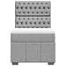 Giroletto a Molle con Materasso Grigio Chiaro 80x200 cm Tessuto - Foto miniatura 4