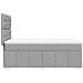 Giroletto a Molle con Materasso Grigio Chiaro 80x200 cm Tessuto - Foto miniatura 5
