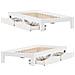 Letto senza Materasso Bianco 90x190 cm in Legno Massello Pino - Foto miniatura 9