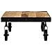 Tavolino da Salotto con Ruote Legno Massello Mango 100x55x26 cm - Foto miniatura 3