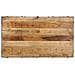 Tavolino da Salotto con Ruote Legno Massello Mango 100x55x26 cm - Foto miniatura 4