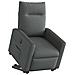 Poltrona Alzapersona Reclinabile Elettrica Grigio Scuro Tessuto - Foto miniatura 2