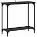 Tavolo consolle Rovere nero 75 x 30.5 x 75 cm Legno multistrato - Foto miniatura 1