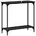 Tavolo consolle Rovere nero 75 x 30.5 x 75 cm Legno multistrato - Foto miniatura 6
