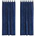 Tende con tende 2 pcs Blu scuro 140 x 225 cm Velluto - Foto miniatura 1