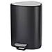 Pattumiera A Pedale Easystore Acciaio 5 Litri Con Vano Per Fodere Coperchio A Chiusura Morbida Finitura Opaca Nera Ideale Per Bagno E Ufficio - Foto miniatura 1