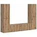 Set mobile TV 6 pcs Rovere artigianale Legno multistrato - Foto miniatura 1