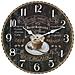 Orologio Da Parete In Legno Nero D34x2 Cm - Foto miniatura 1