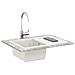 Lavello Bianco 670 x 460 mm 80% Quarzo e 20% Resina - Foto miniatura 2