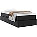 Letto con contenitore e materasso Nero 100 x 200 cm - Foto miniatura 3