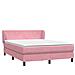 Giroletto a Molle con Materasso Rosa 160x210 cm in Velluto - Foto miniatura 1