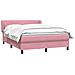 Giroletto a Molle con Materasso Rosa 160x210 cm in Velluto - Foto miniatura 4