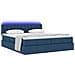 Letto con luci a strisce a LED Blu 180 x 200 cm Tessuto - Foto miniatura 3