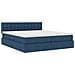 Letto con luci a strisce a LED Blu 180 x 200 cm Tessuto - Foto miniatura 7