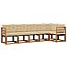 Set di divani da esterno con cuscino 6 pcs Naturale e Beige - Foto miniatura 1