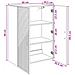 Mobiletto a muro Rovere Artigianale 66 x 34,5 x 90 cm - Foto miniatura 7