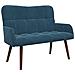 Sofa a Due Posti Blu 115 x 61 x 87 cm Velluto - Foto miniatura 1