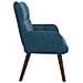 Sofa a Due Posti Blu 115 x 61 x 87 cm Velluto - Foto miniatura 5