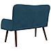 Sofa a Due Posti Blu 115 x 61 x 87 cm Velluto - Foto miniatura 6