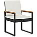 Set Mobili da Esterno 3 pcs Nero e Bianco Crema polyrattan - Foto miniatura 4