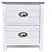 Set 2 Pz Comodino / Supporto Del Telefono Con Cassetti Bianco - Foto miniatura 6