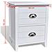 Set 2 Pz Comodino / Supporto Del Telefono Con Cassetti Bianco - Foto miniatura 7