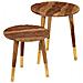 Tavolini Da Caffè 2 Pz In Legno Massello Di Sheesham - Foto miniatura 1