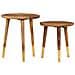 Tavolini Da Caffè 2 Pz In Legno Massello Di Sheesham - Foto miniatura 3