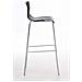 Sgabello Bar Hoover in Polipropilene I Sgabello Alto Design 4 Gambe in Metallo | Sedia Sgabello Impilabile con Schienale I Sgabello Bancone H 76 CM Nero Base Cromata - Foto miniatura 3