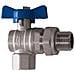 Valvola A Sfera Angolare Di Flusso Dell'acqua Standard Con Manico A Farfalla X Maschio 12 bsp - Foto miniatura 1