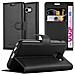 Custodia Compatibile Con Samsung Galaxy A3 2017 In Nero Carbone - Coperchio Protettiva Con Chiusura Magnetica, Funzione Stand E Tasca Per Le Carte - Foto miniatura 1
