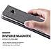 Custodia Compatibile Con Samsung Galaxy A9 2016 In Grigio Nero - Coperchio Protettiva Con Chiusura Magnetica, Funzione Stand E Tasca Per Le Carte - Foto miniatura 3