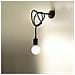 Lampada Da Parete In Acciaio, 8 X 23 Max, Colore: Nero - Foto miniatura 14
