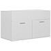 Mobile Sottolavabo Bianco Lucido 80x38,5x46cm Legno Multistrato - Foto miniatura 2