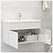 Mobile Sottolavabo Bianco Lucido 80x38,5x46cm Legno Multistrato - Foto miniatura 3