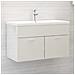 Mobile Sottolavabo Bianco Lucido 80x38,5x46cm Legno Multistrato - Foto miniatura 1