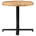 Tavolino Da Bistrot Rotondo 80x75 Cm In Legno Di Mango Grezzo - Foto miniatura 2