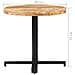 Tavolino Da Bistrot Rotondo 80x75 Cm In Legno Di Mango Grezzo - Foto miniatura 6