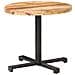 Tavolino Da Bistrot Rotondo 80x75 Cm In Legno Di Mango Grezzo - Foto miniatura 7