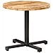 Tavolino Da Bistrot Rotondo 80x75 Cm In Legno Di Mango Grezzo - Foto miniatura 8