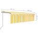 Tenda Automatica Parasole Sensore Vento Led 5x3m Gialla Bianca - Foto miniatura 6