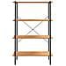 Scaffale con 4 Mensole Nero e Rovere 80x40x130 cm - Foto miniatura 3
