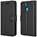 Custodia Compatibile Con Oppo A12 In Nero Carbone - Coperchio Protettiva Con Chiusura Magnetica, Funzione Stand E Tasca Per Le Carte - Foto miniatura 7