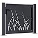 Cancello Giardino Antracite 105x105 Cm In Acciaio Design Erba - Foto miniatura 6