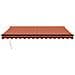 Tenda Sole Automatica Retrattile Arancione e Marrone 4,5x3 m - Foto miniatura 3