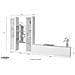 Parete Attrezzata Eros, Set Salotto Porta Tv A 3 Ante, Mobile Soggiorno Multiuso Con Vetrina E Luce Led, 100% Made In Italy, Cm 320x30h180, Bianco Lucido - Foto miniatura 3